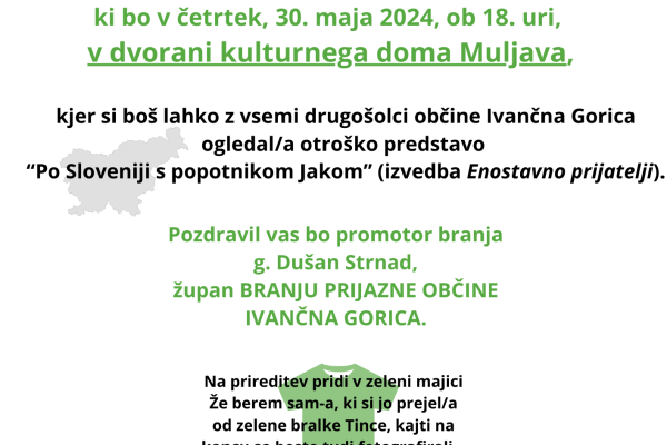 Kulturna prireditev “Sprejem med bralce” z gledališko predstavo