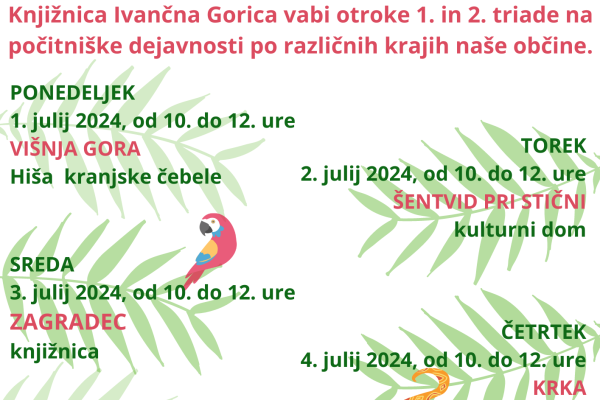 S pravljico po občini: RAZISKUJMO DŽUNGLO (Šentvid pri Stični)