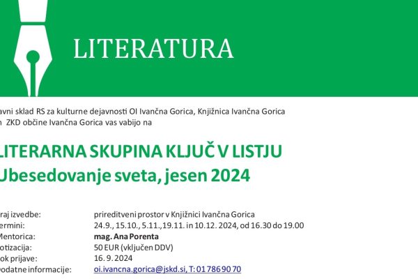 Literarna delavnica ključ v listju (Ivančna Gorica)