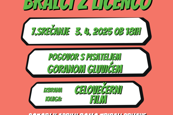 7. srečanje bralnega kluba za najstnike Bralci z licenco (Grosuplje)