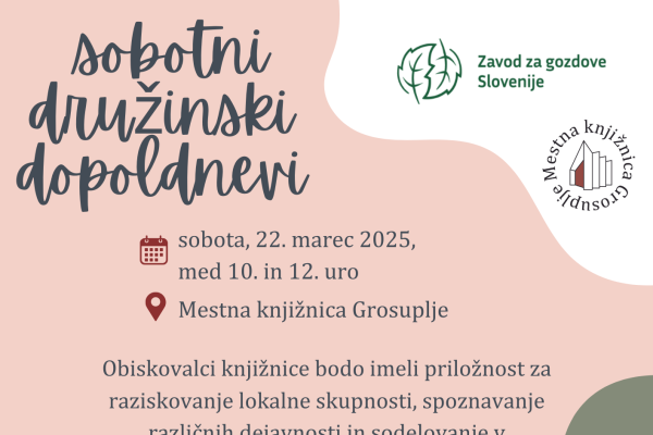 Sobotno družinsko dopoldne z gozdarji (Grosuplje)