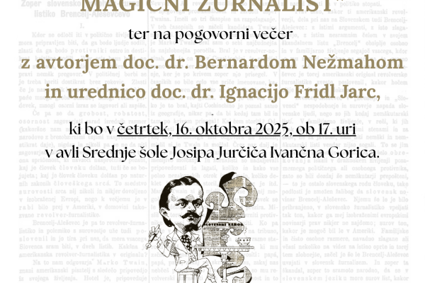 Pogovorni večer in predstavitev knjige Neznani Jurčič – magični žurnalist (Srednja šola Josipa Jurčiča)